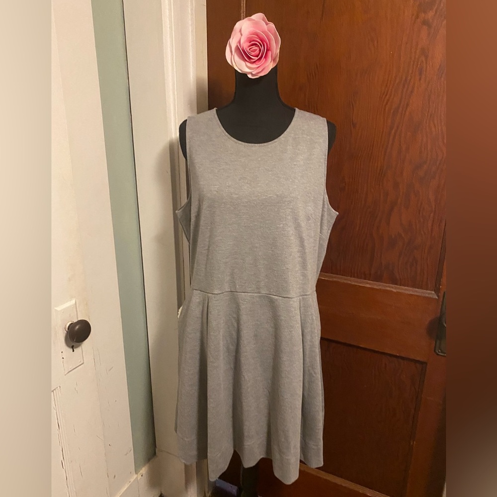 *Pockets* XX-Large A • New • Day Grey Tank Top Dress